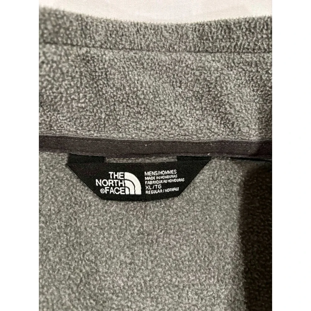 The North Face Mens Fleece 1/4 Zip Pullover Jacket Gray XL Regular Fit